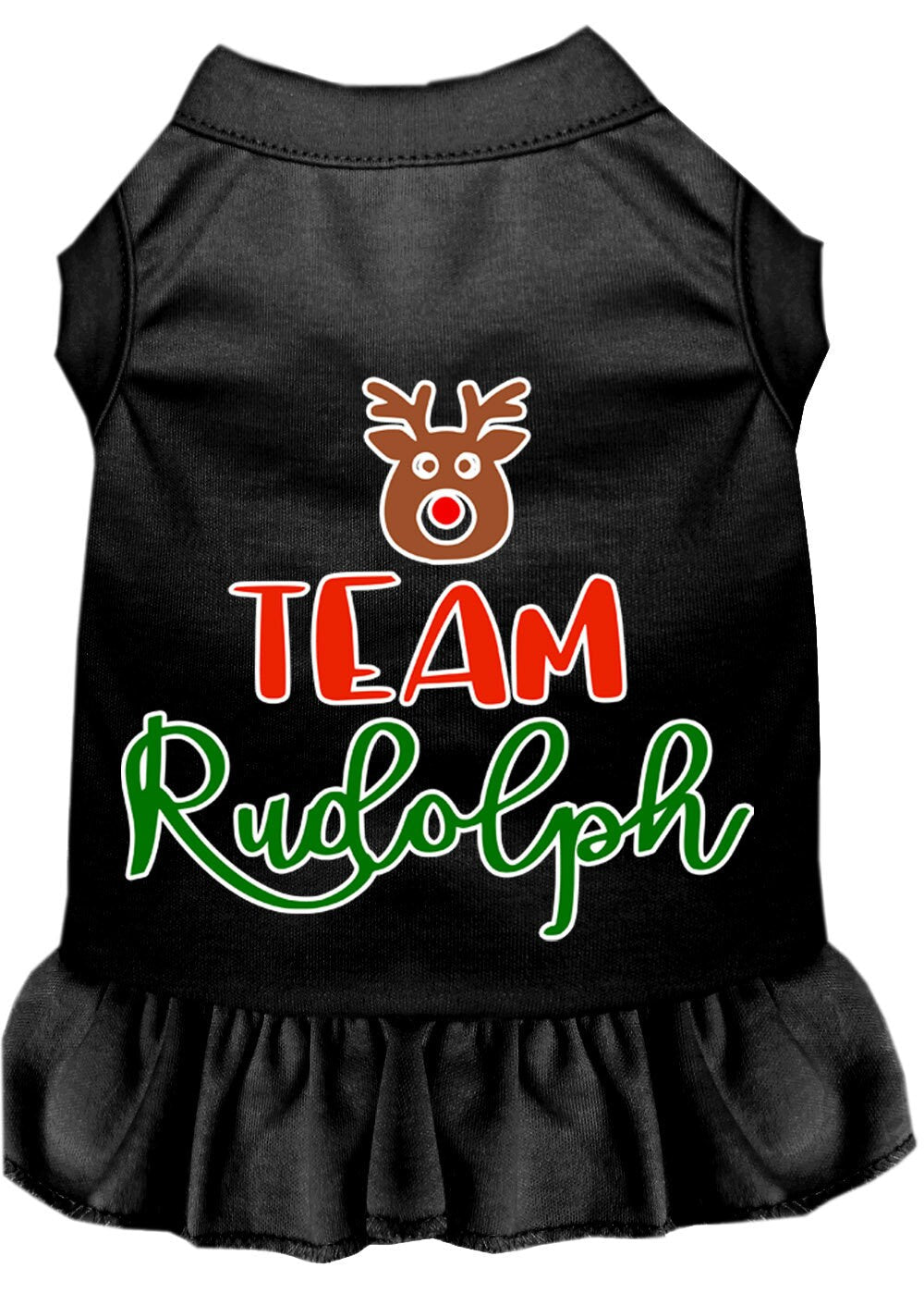 Christmas Pet Dress Screen Printed, "Team Rudolph"