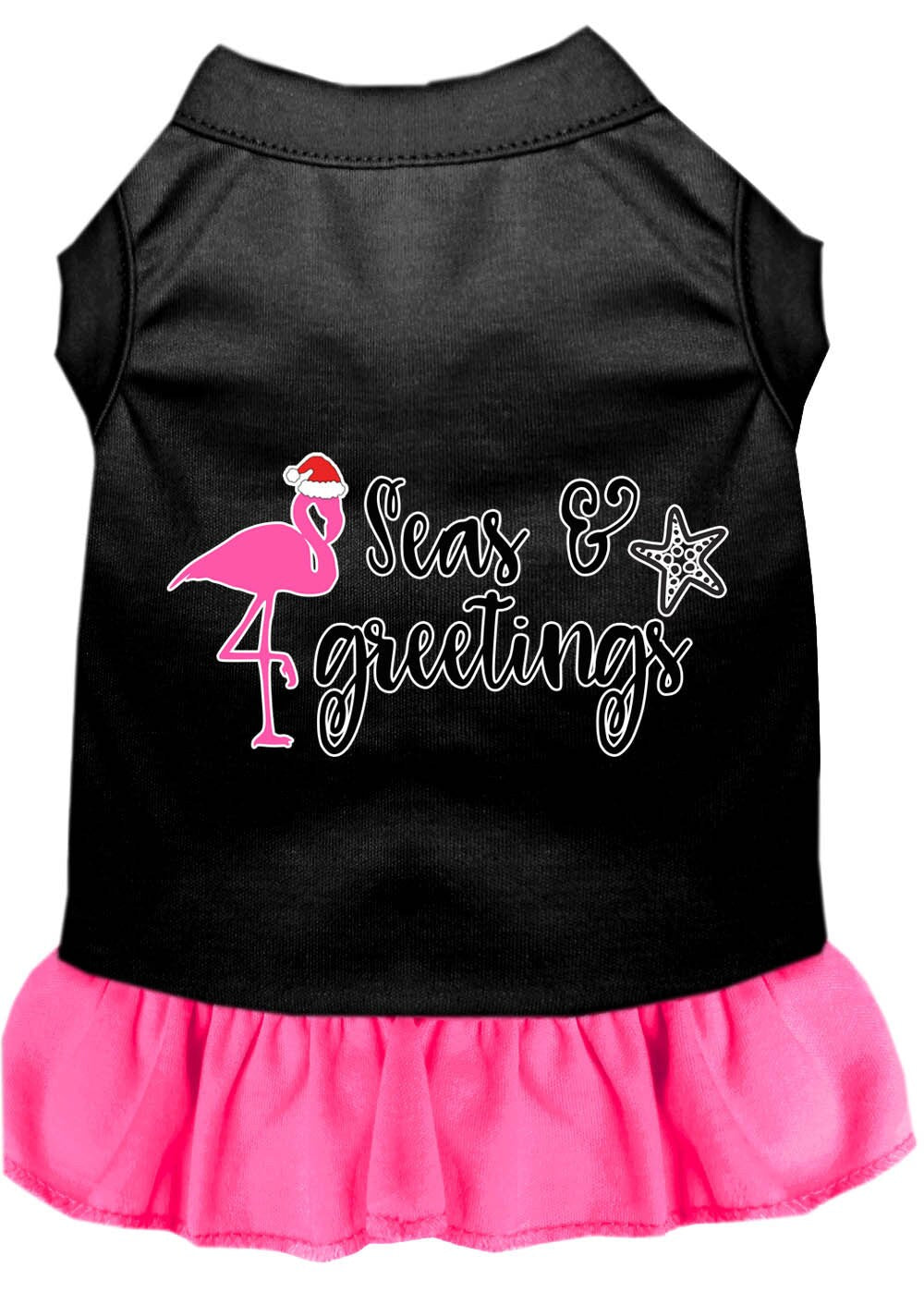 Christmas Pet Dress Screen Printed, "Seas and Greetings"