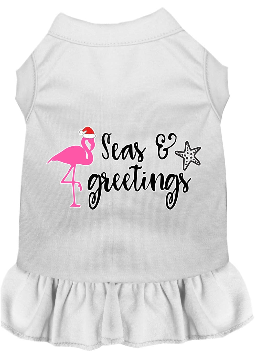 Christmas Pet Dress Screen Printed, "Seas and Greetings"