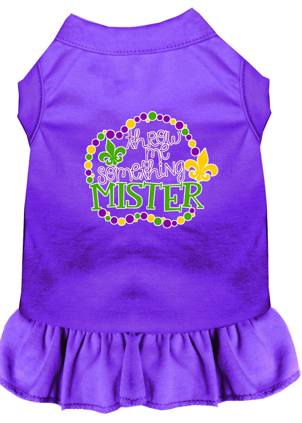 Pet Dress "Throw Me Something Mister" Purple