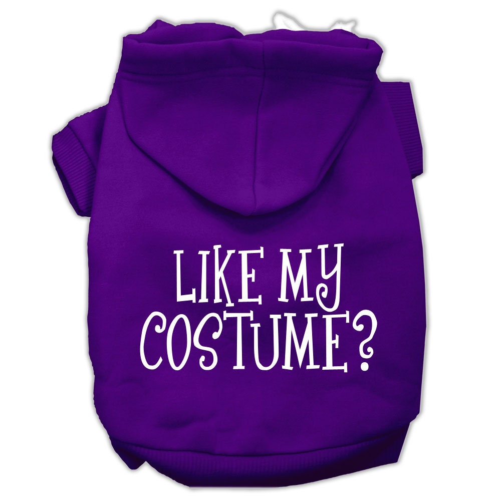 Halloween Pet Hoodie, "Like My Costume?" Purple