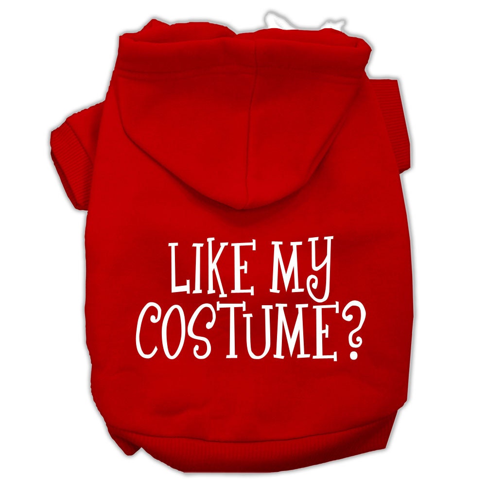 Halloween Pet Hoodie, "Like My Costume?" Red