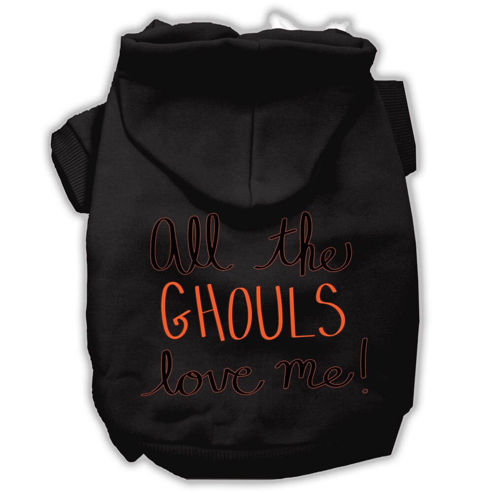 Halloween Pet Hoodie "All The Ghouls Love Me" Black