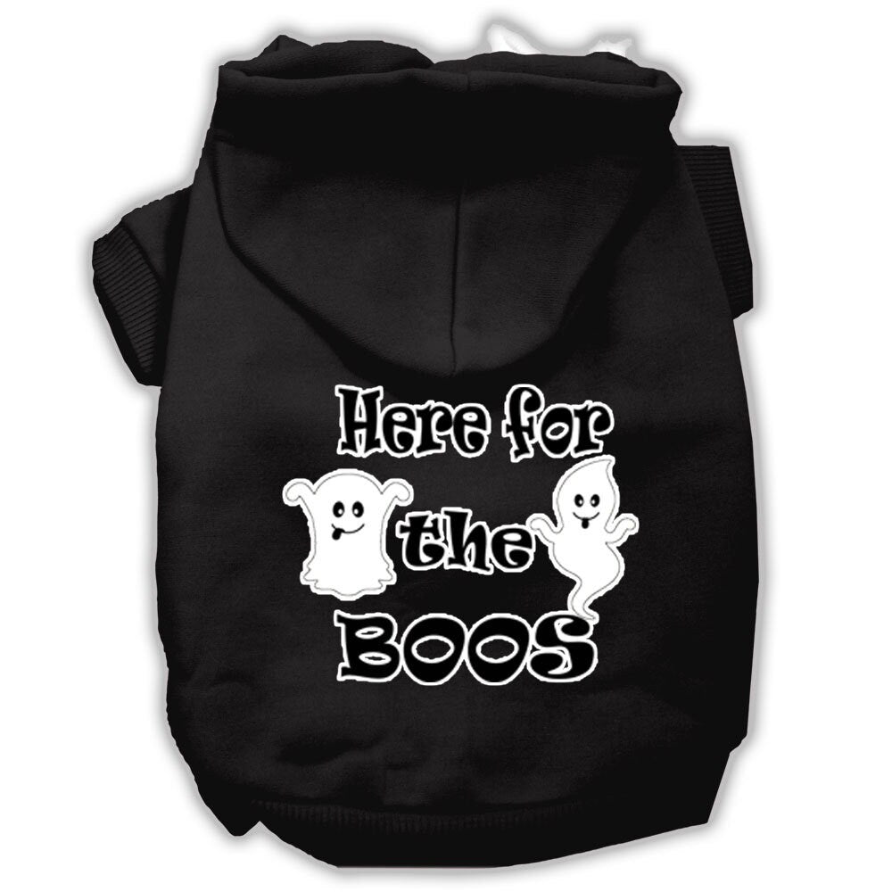 Halloween Pet Hoodie "Here For The Boos" Black