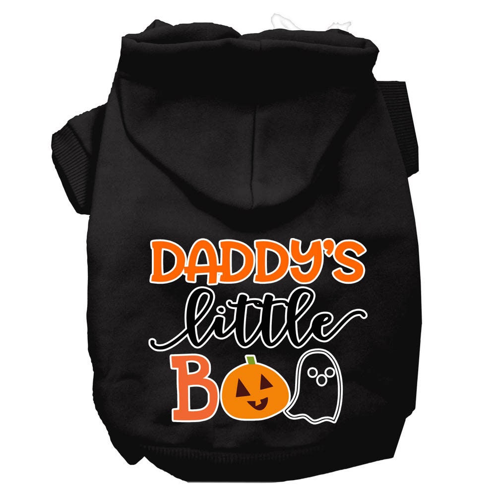 Halloween Pet Hoodie "Daddy's Little Boo" Black