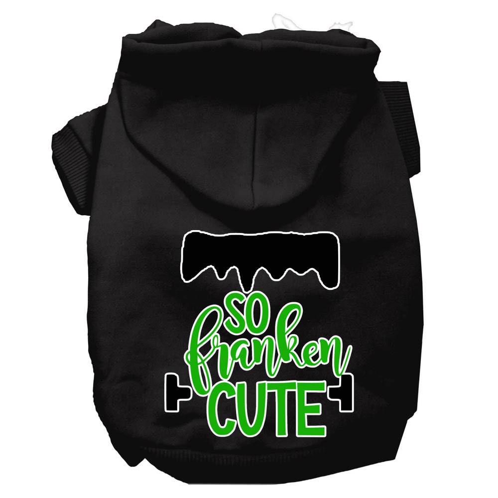 Halloween Pet Hoodie "So Franken Cute" Black