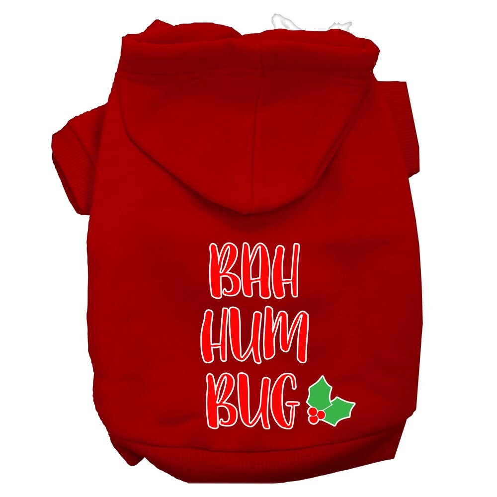 Christmas Pet Hoodie Screen Printed, "Bah Humbug"