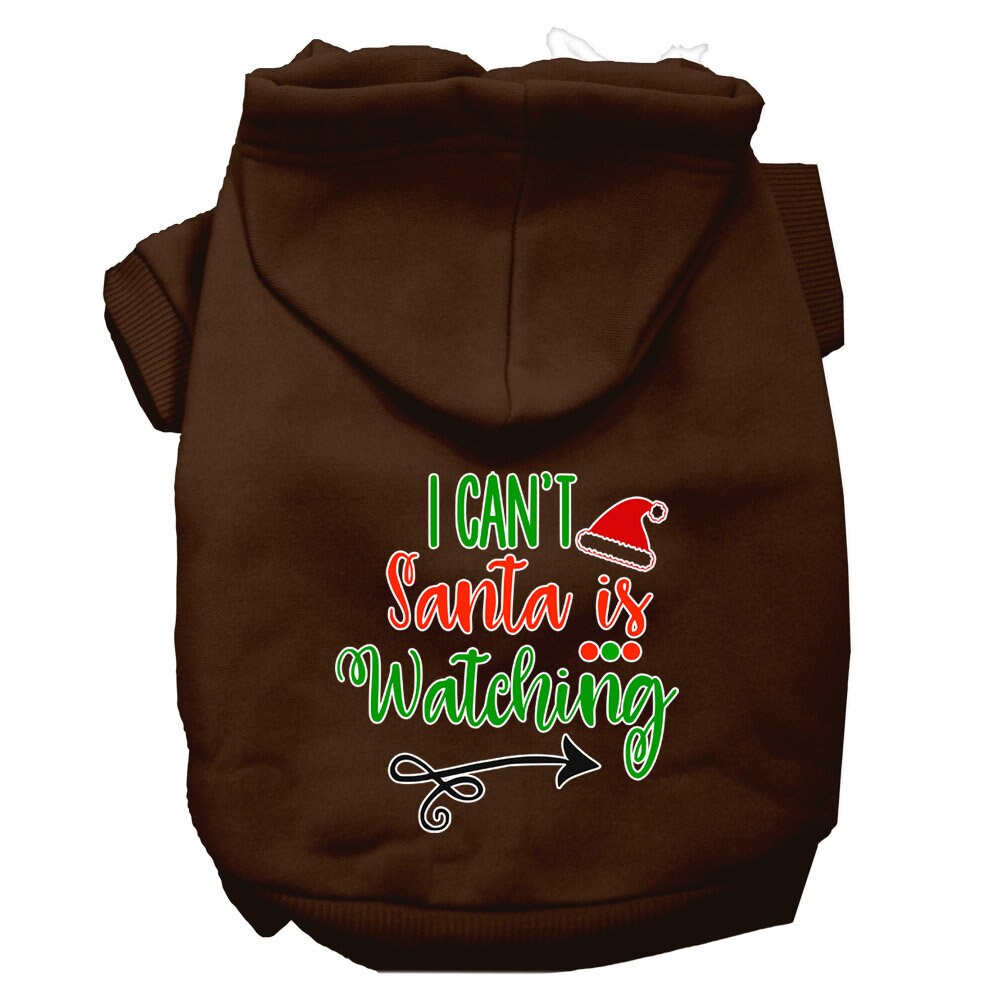 Christmas Pet Hoodie "I Can't, Santa Is Watching"