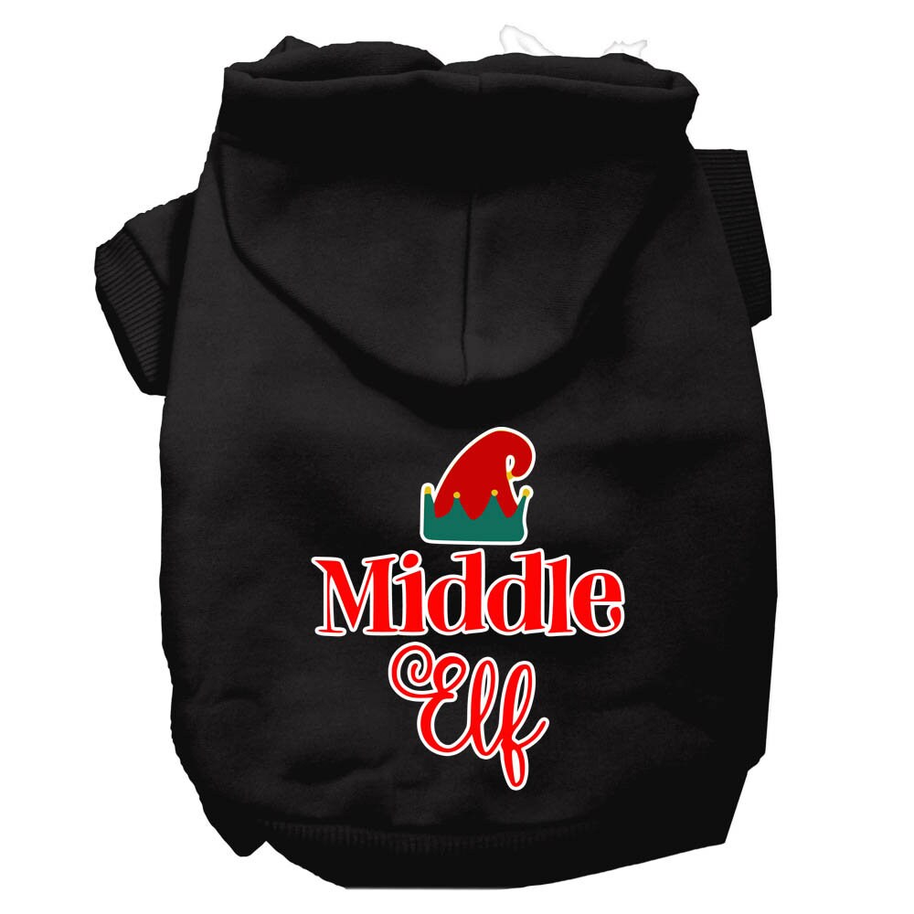 Christmas Pet Hoodie Screen Printed, "Middle Elf"
