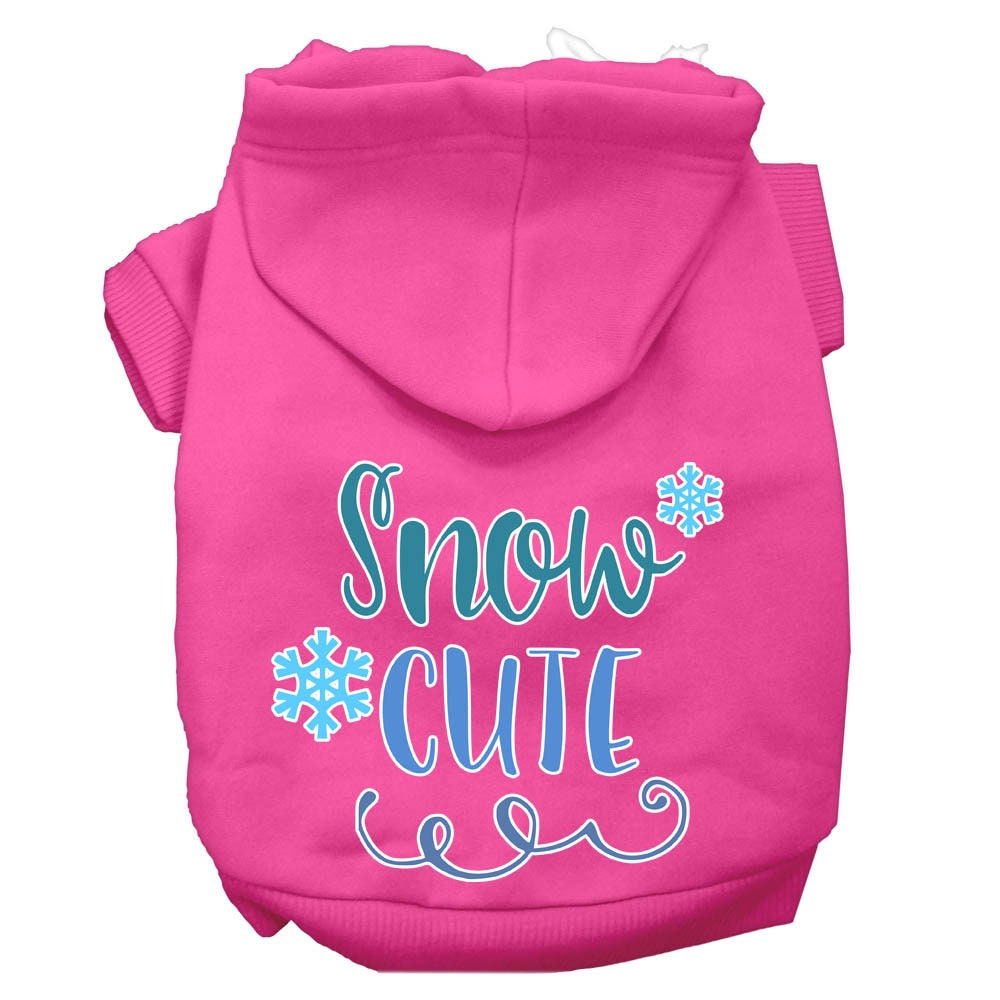 Christmas Pet Hoodie Screen Printed, "Snow Cute"