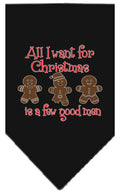 Christmas Pet Bandana "All I Want For Christmas Is A Few Good Men" Black