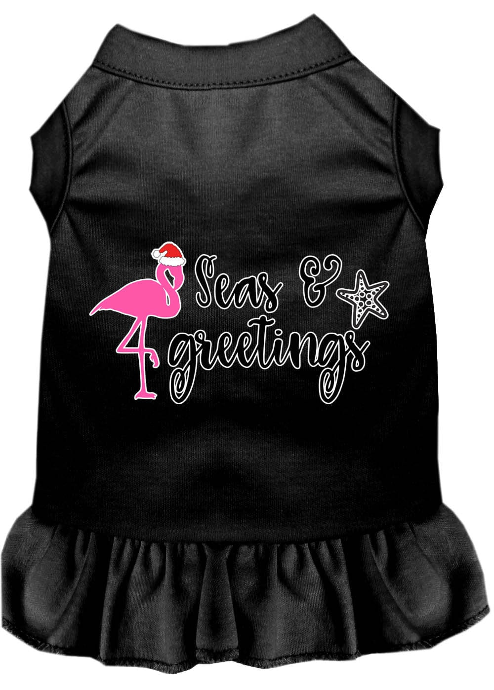 Christmas Pet Dress Screen Printed, "Seas and Greetings"
