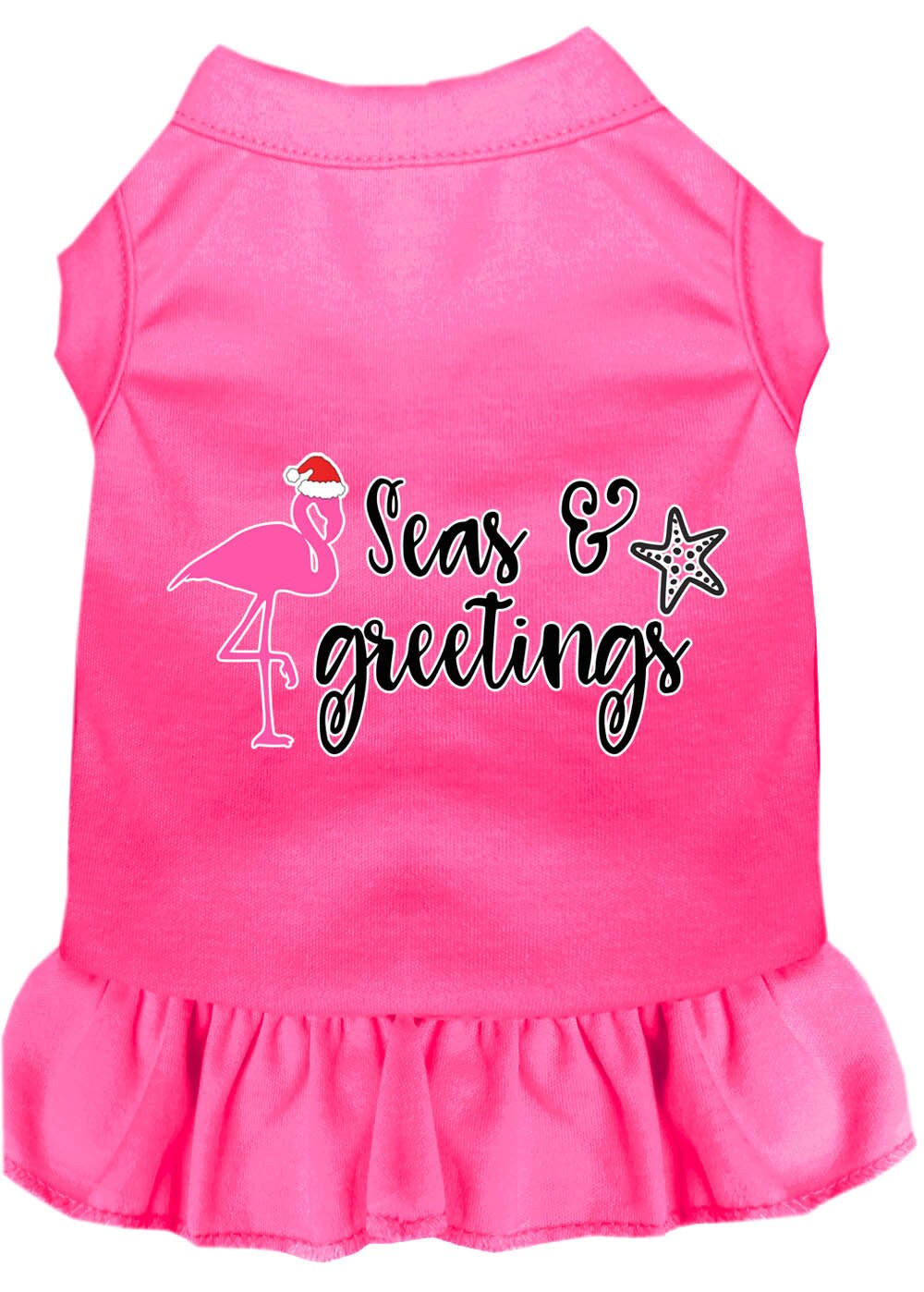 Christmas Pet Dress Screen Printed, "Seas and Greetings"