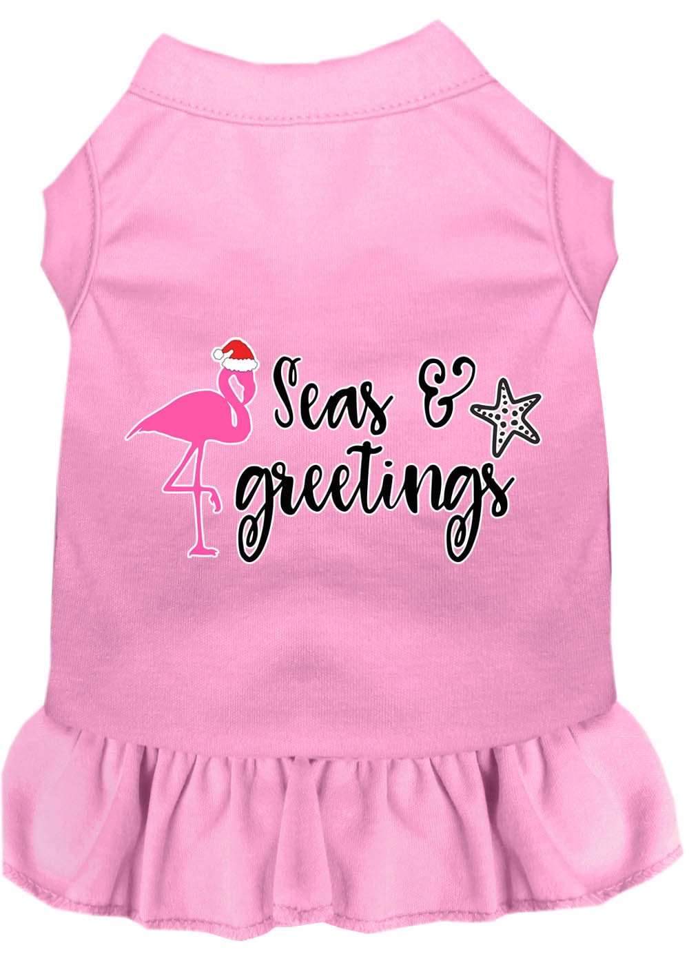Christmas Pet Dress Screen Printed, "Seas and Greetings"