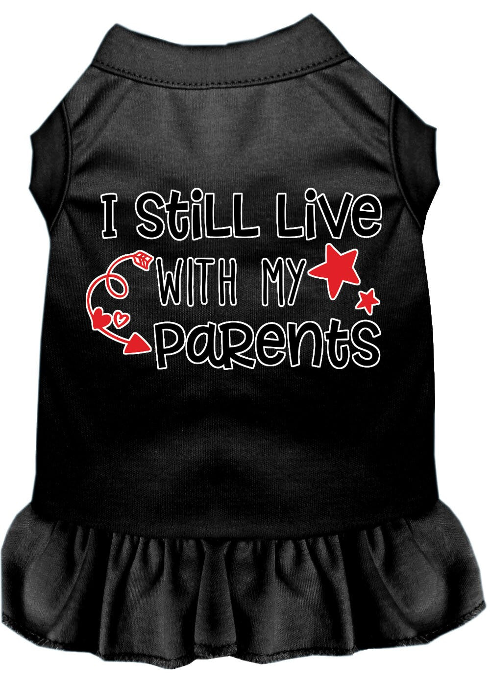 Pet Dress "I Still Live With My Parents" Black