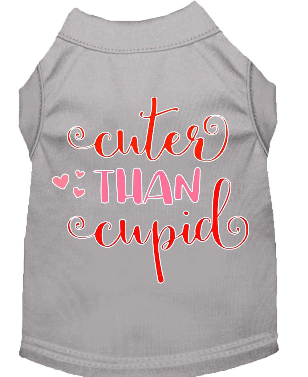 Pet Shirt "Cuter Than Cupid" Gray