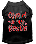 Pet Shirt "Cupid Is My Bestie" Black