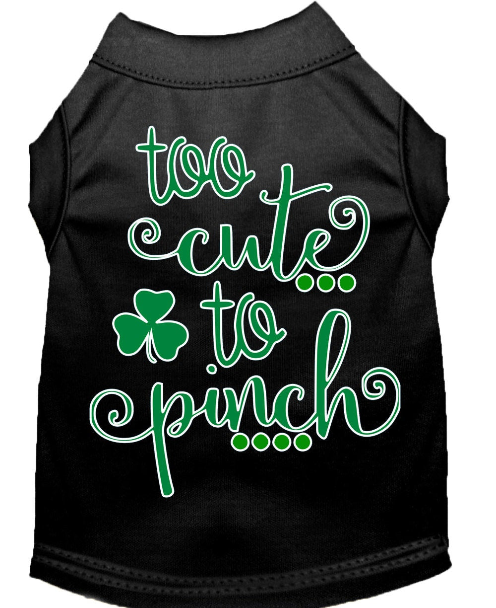 Pet Shirt "Too Cute To Pinch" Black