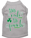 Pet Shirt "Too Cute To Pinch" Gray