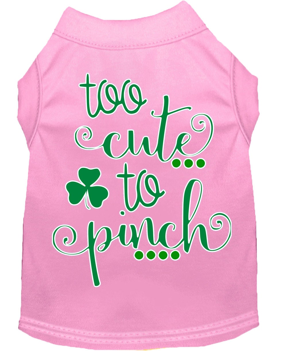 Pet Shirt "Too Cute To Pinch" Light Pink