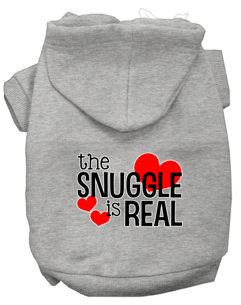 Pet Hoodie "The Snuggle Is Real" Grey