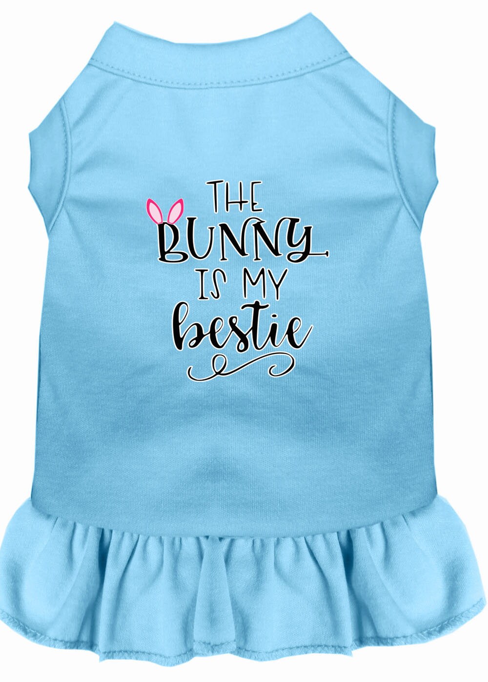 Pet Dress "The Bunny Is My Bestie" Baby Blue