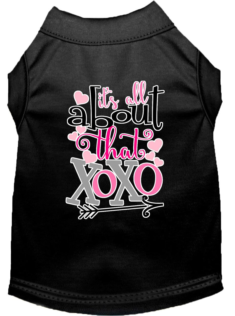 Pet Shirt "All About That XOXO" Black