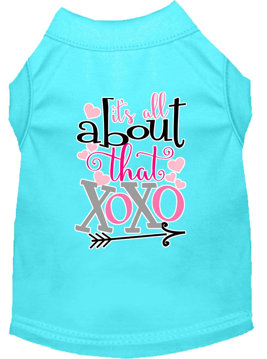 Pet Shirt "All About That XOXO" Aqua