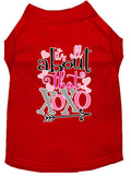 Pet Shirt "All About That XOXO" Red