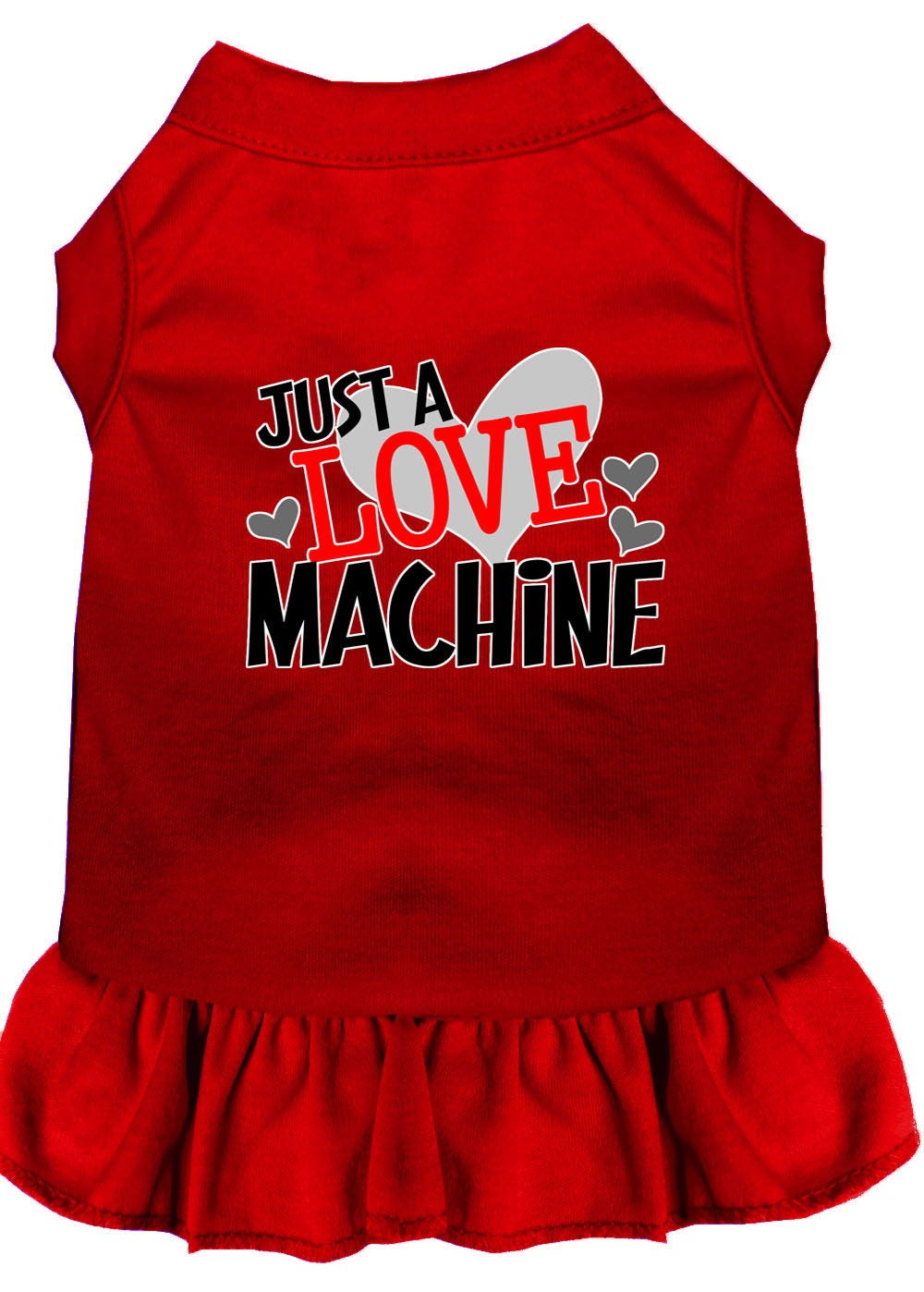 Pet Dress "Just A Love Machine" Red