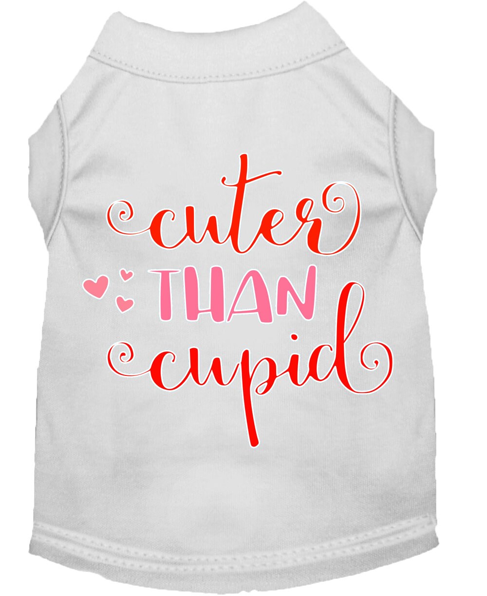 Pet Shirt "Cuter Than Cupid" White