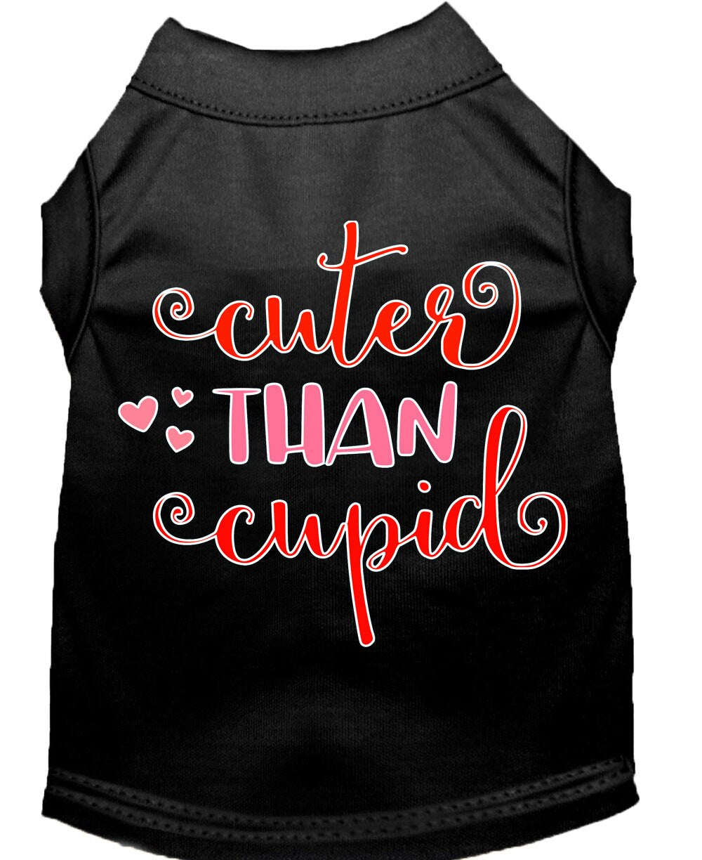 Pet Shirt "Cuter Than Cupid" Black
