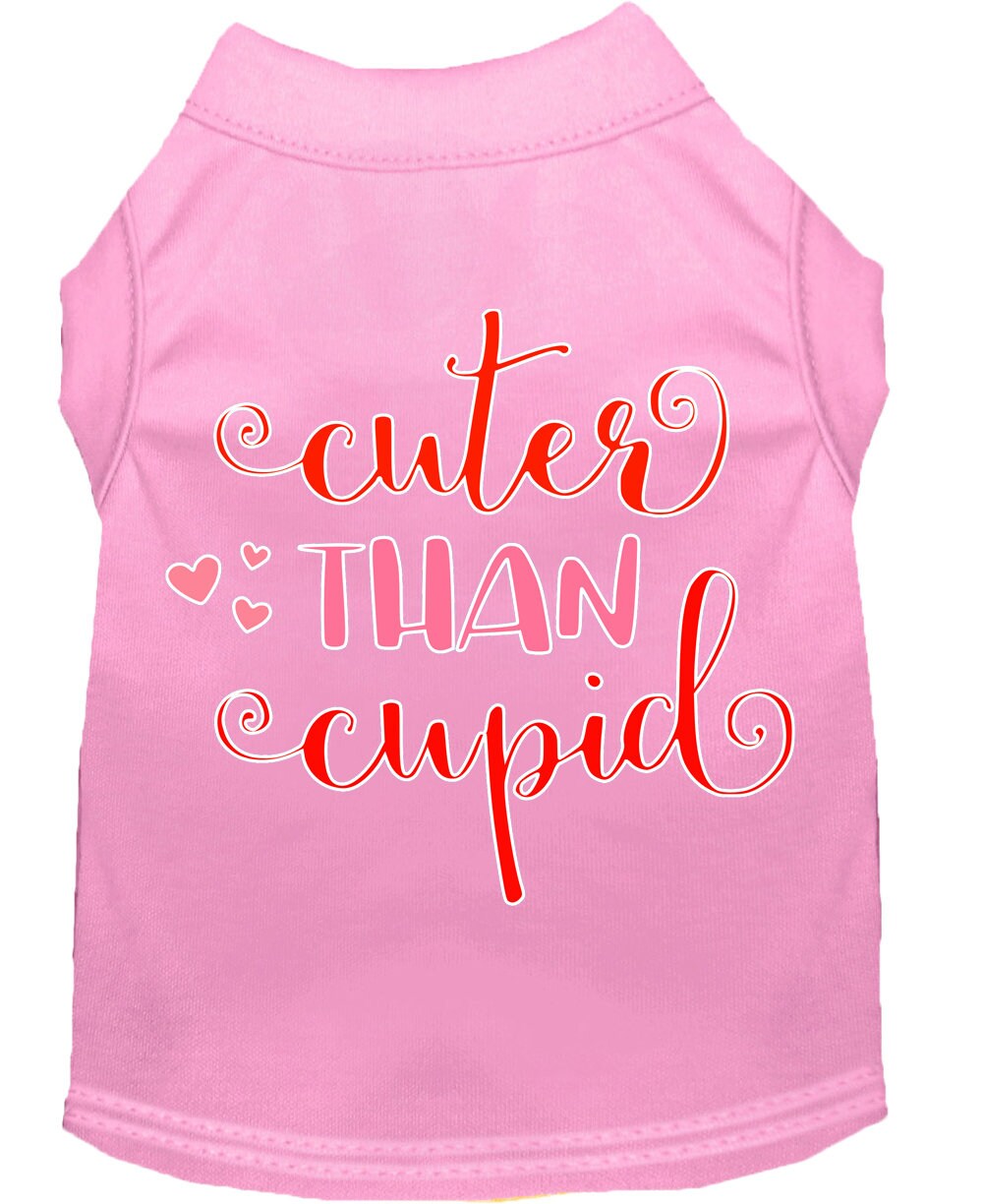 Pet Shirt "Cuter Than Cupid" Light Pink