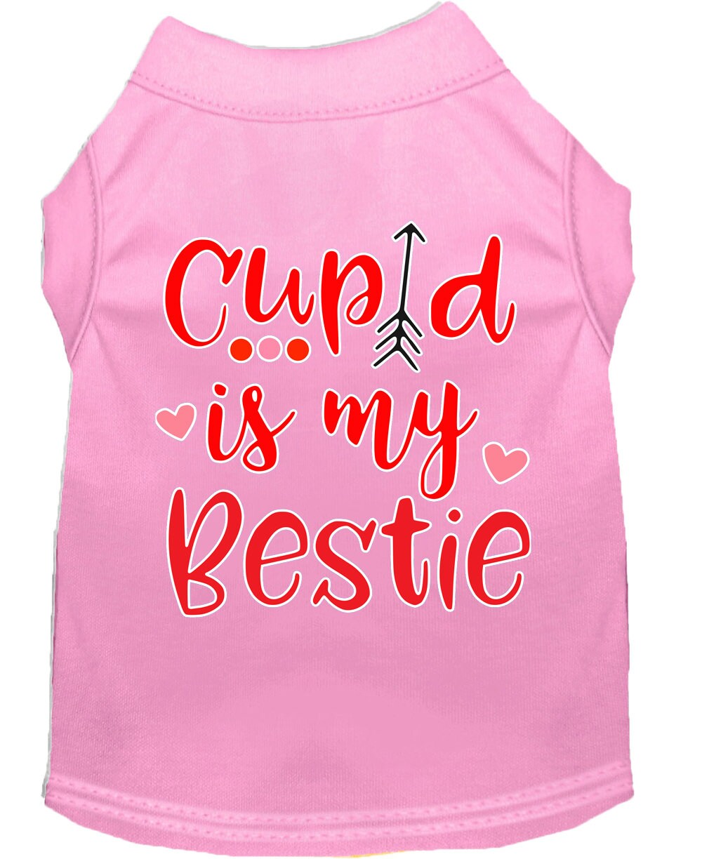 Pet Shirt "Cupid Is My Bestie" Light Pink
