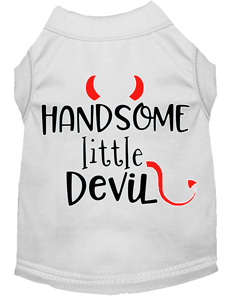 Pet Shirt "Handsome Little Devil" White