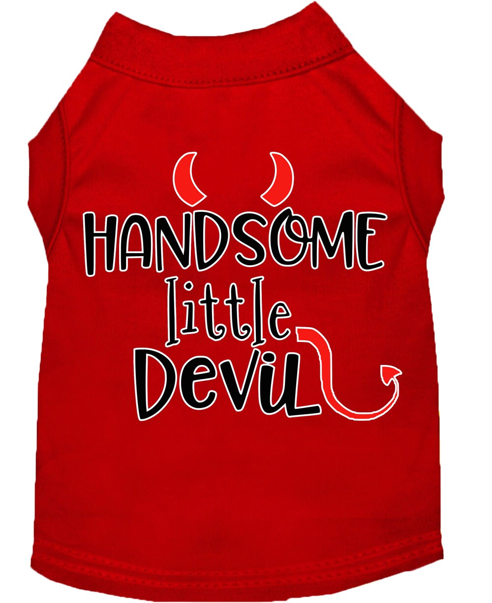 Pet Shirt "Handsome Little Devil" Red