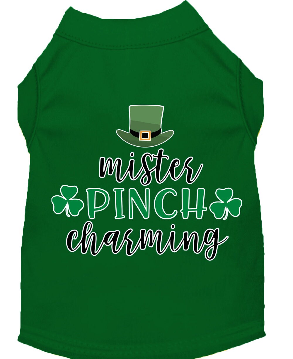 Pet Shirt "Mr. Pinch Charming" Green