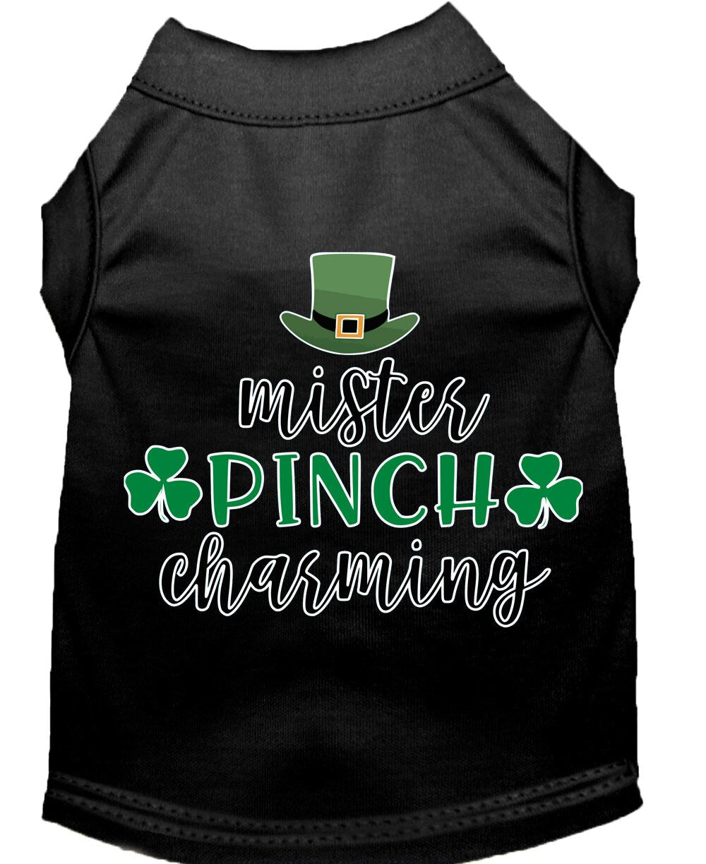 Pet Shirt "Mr. Pinch Charming" Black