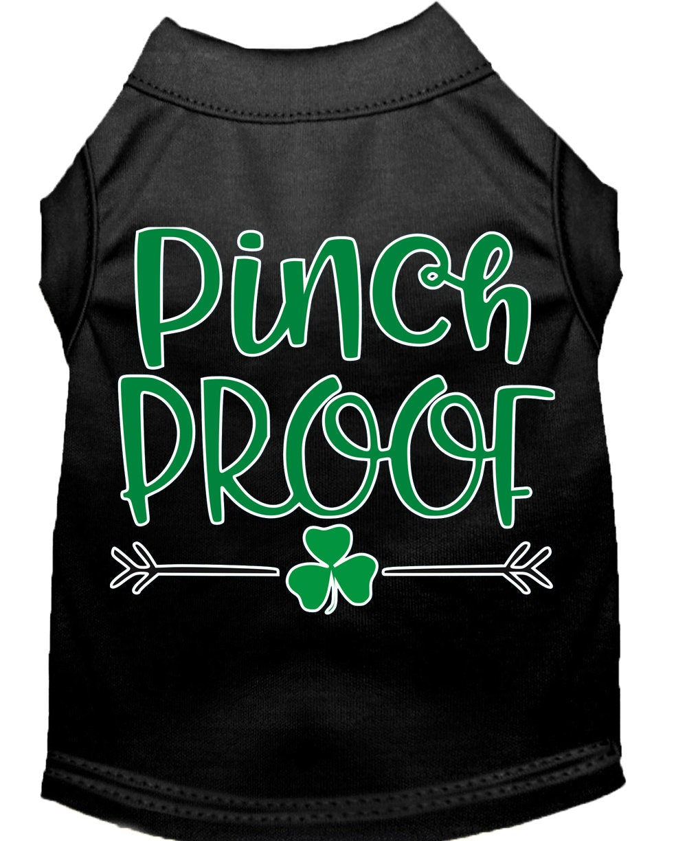 Pet Shirt Screen Printed, "Pinch Proof" Black