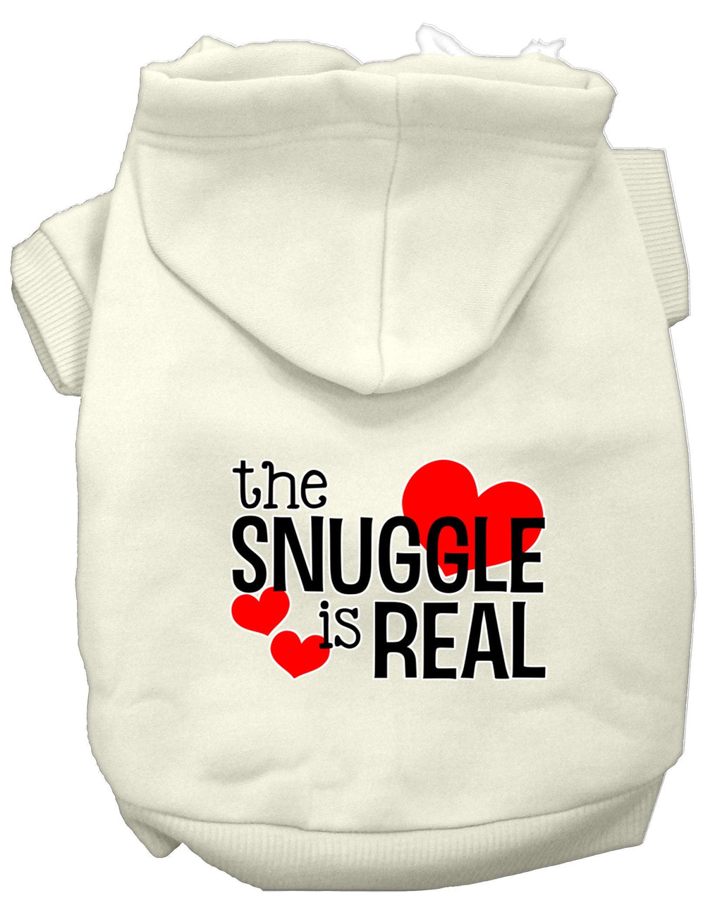 Pet Hoodie "The Snuggle Is Real" Cream