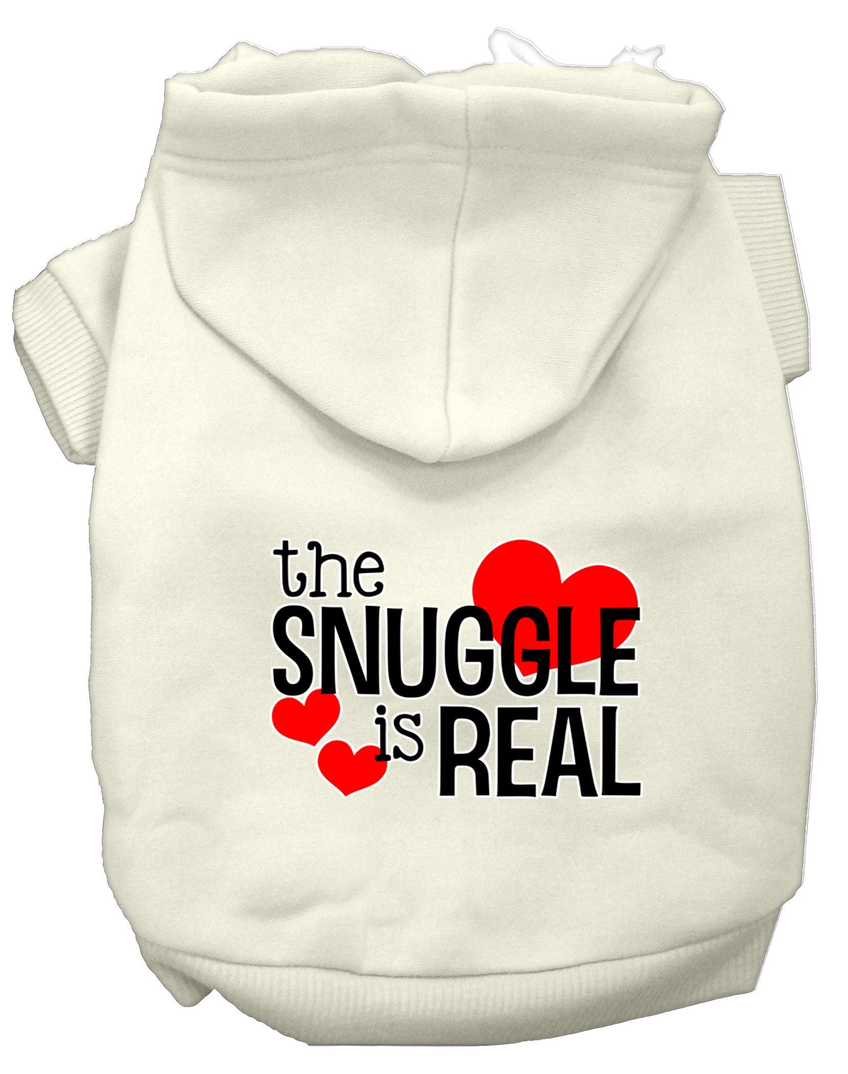 Pet Hoodie "The Snuggle Is Real" Cream
