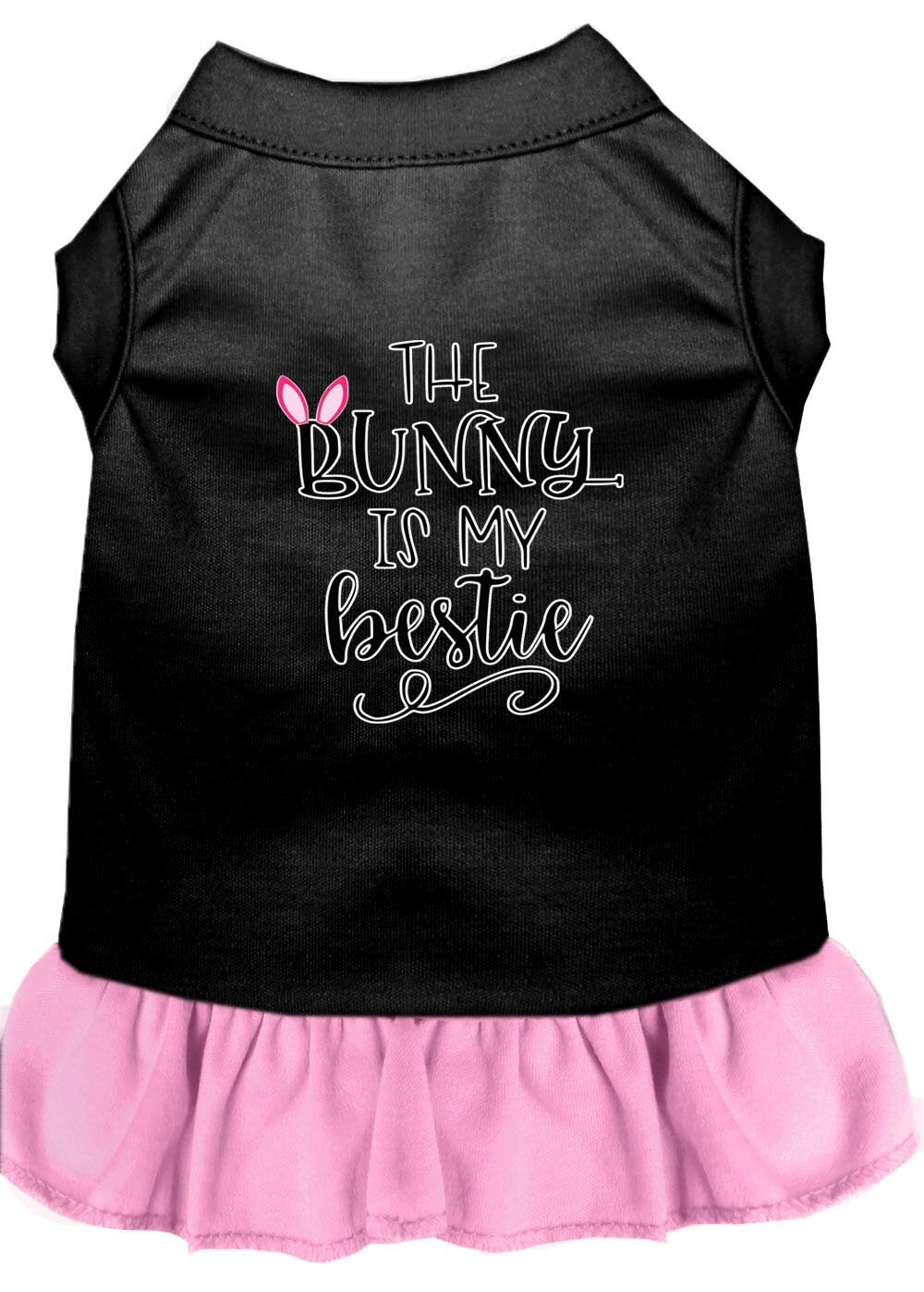 Pet Dress "The Bunny Is My Bestie" Black
