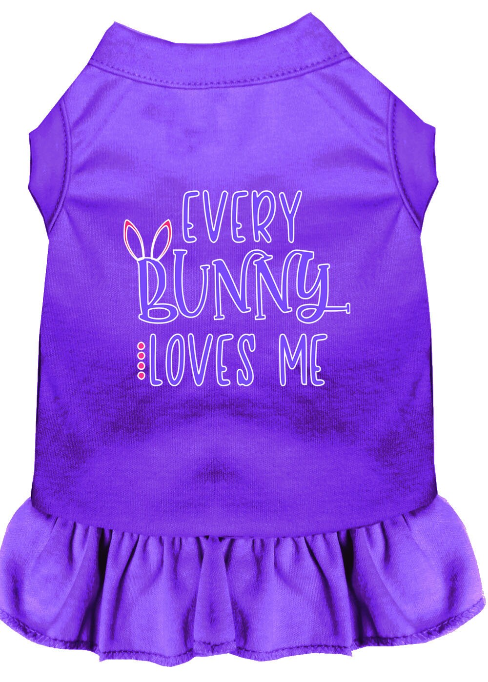 Pet Dress "Every Bunny Loves Me" Purple