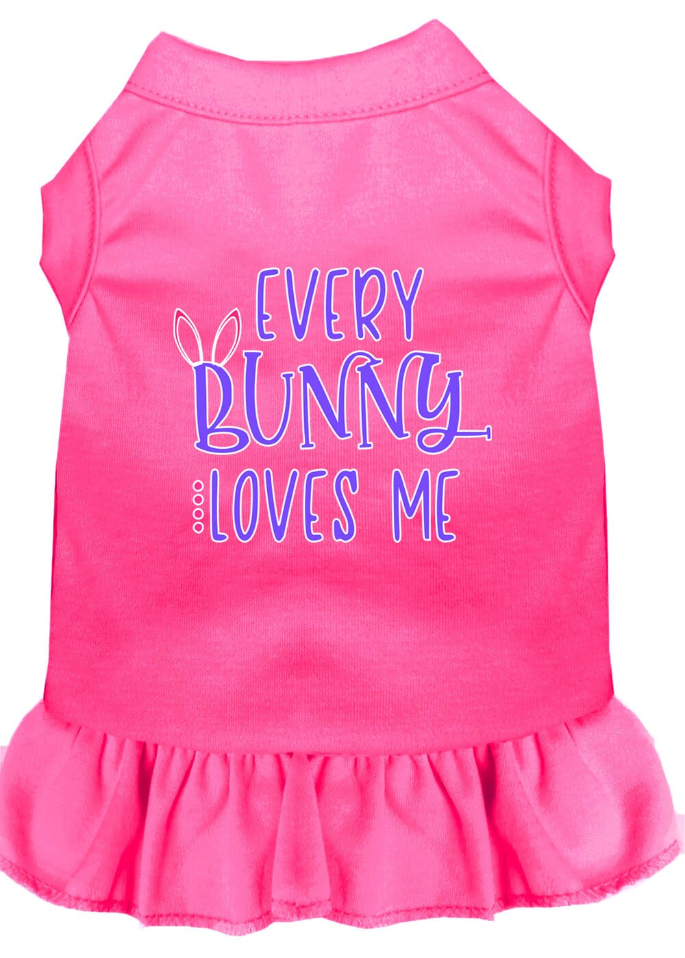 Pet Dress "Every Bunny Loves Me" Bright Pink
