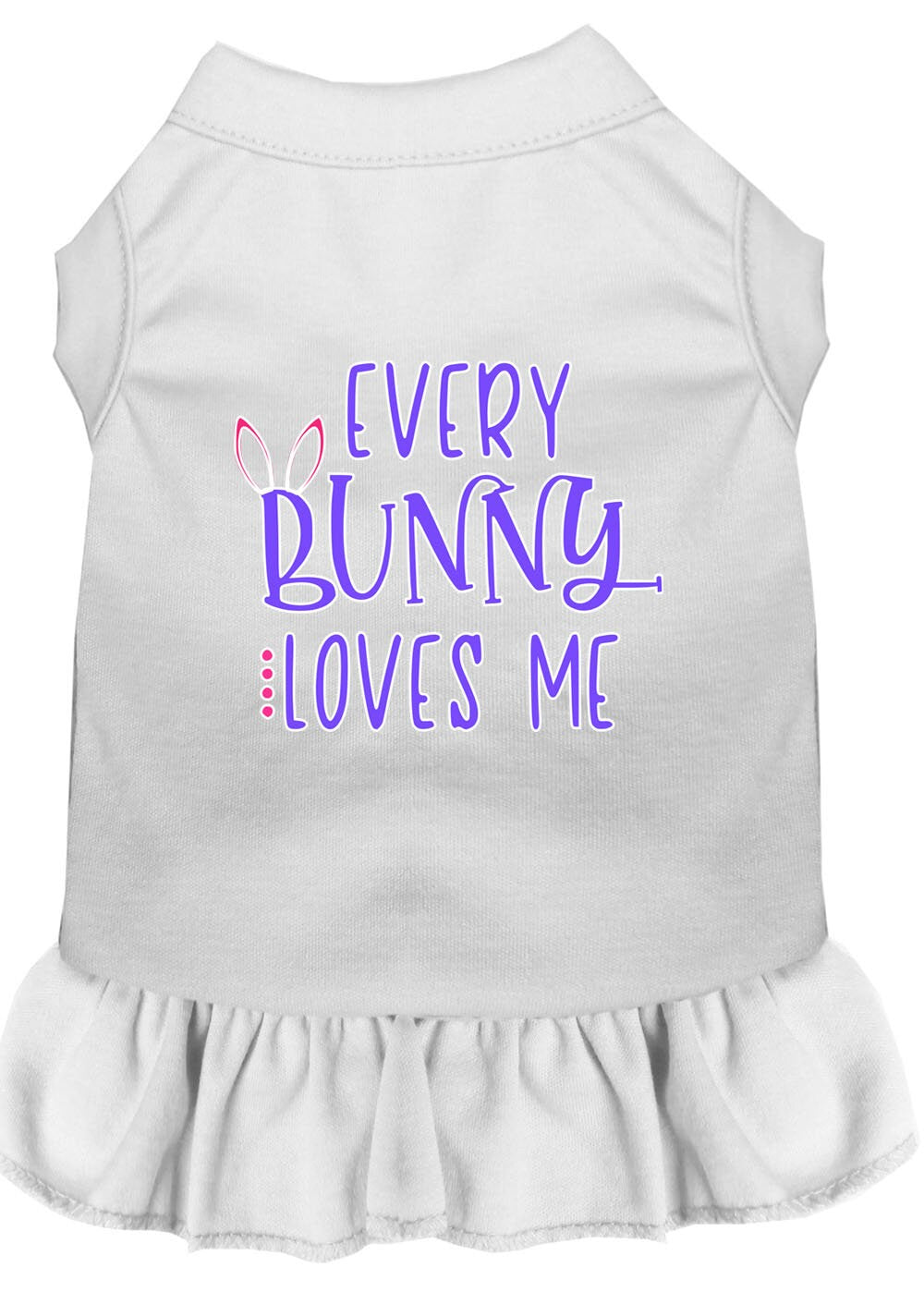 Pet Dress "Every Bunny Loves Me" White