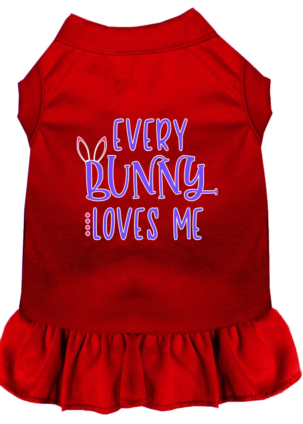 Pet Dress "Every Bunny Loves Me" Red