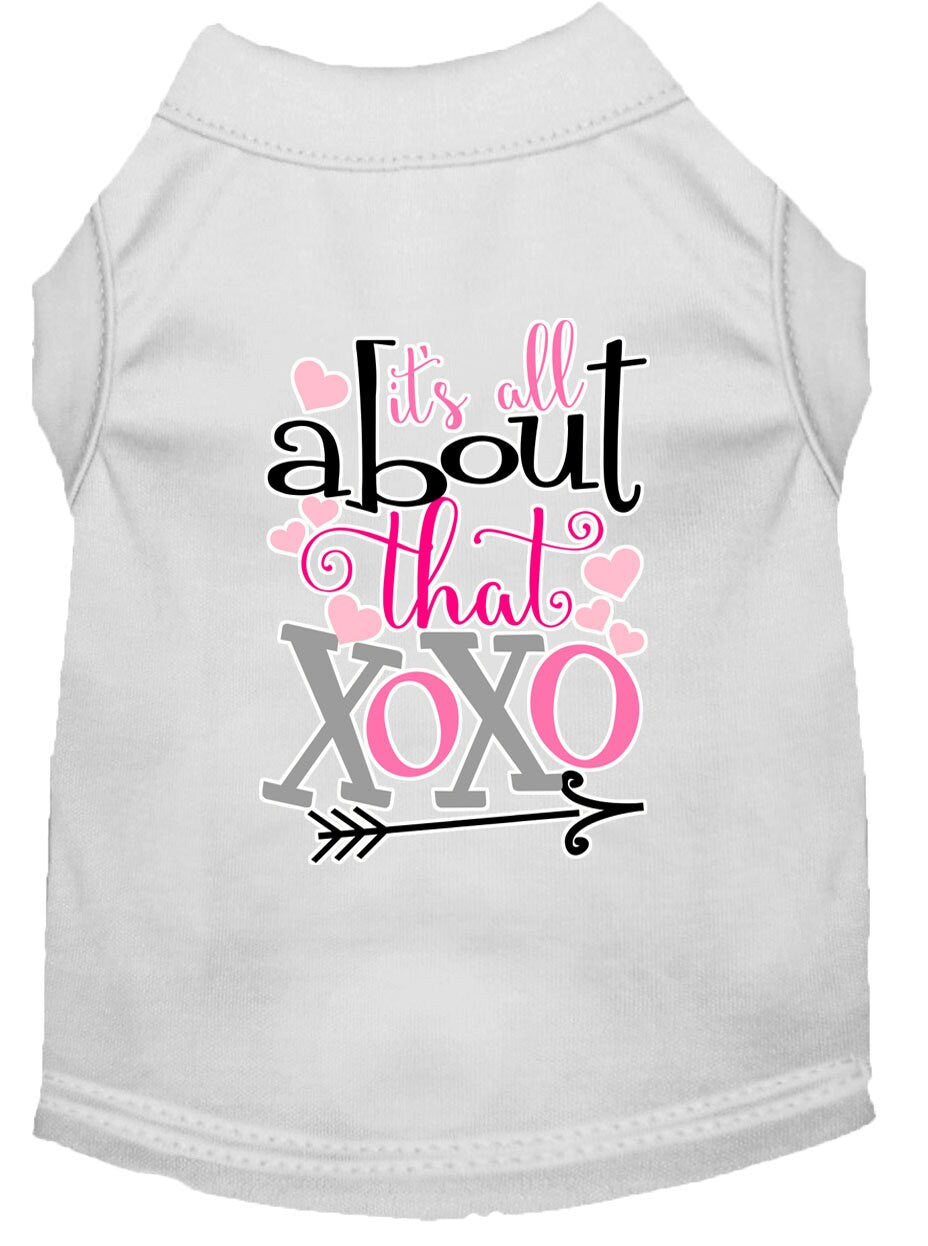 Pet Shirt "All About That XOXO" White