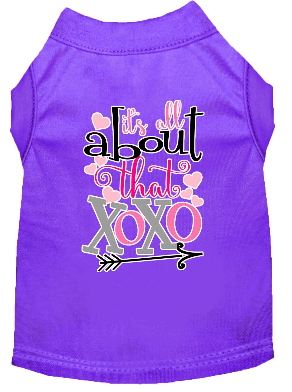 Pet Shirt "All About That XOXO" Purple