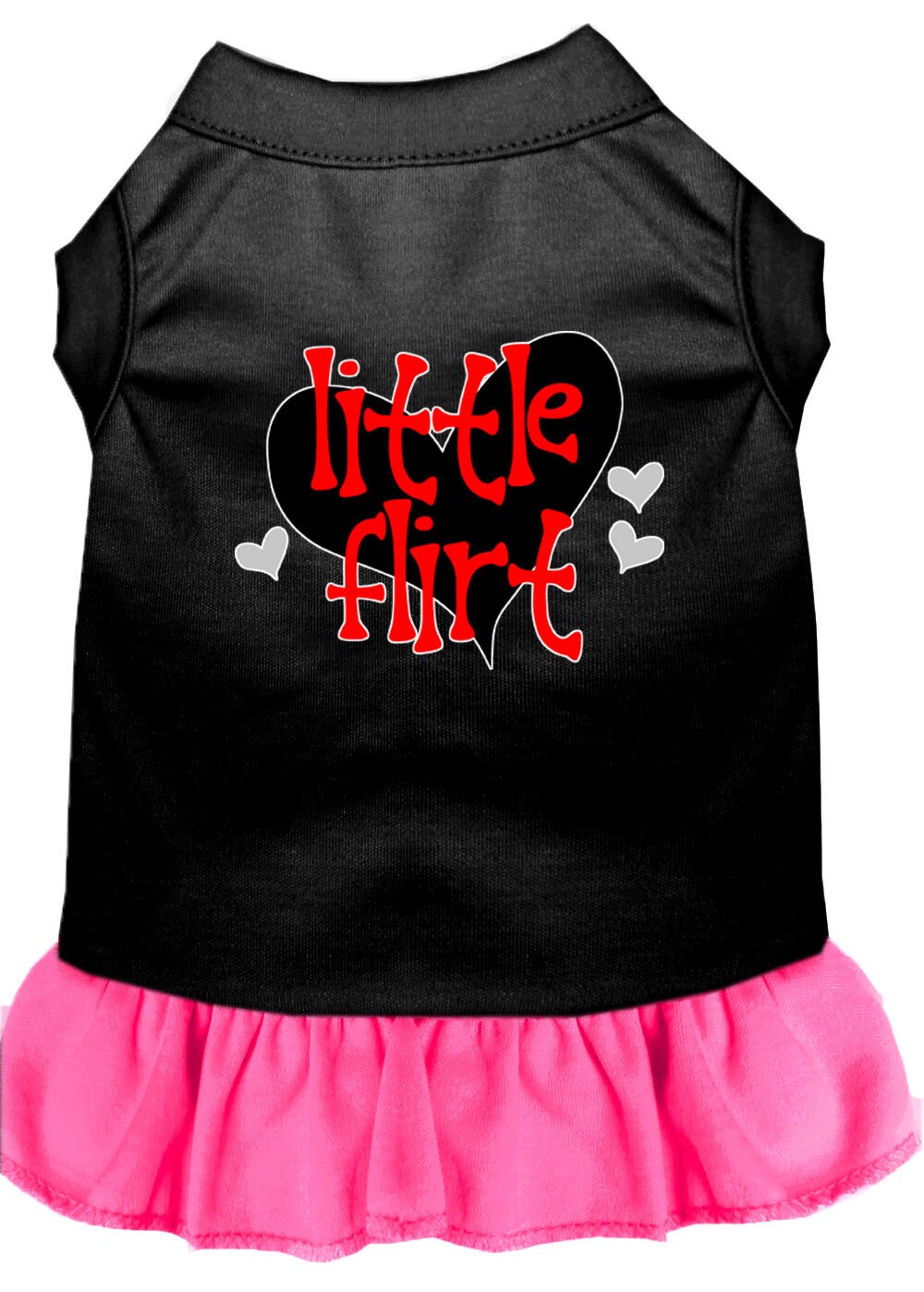 Pet Dress "Little Flirt" Black W Bright Pink
