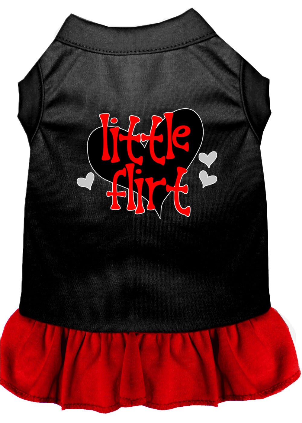 Pet Dress "Little Flirt" Black W Red